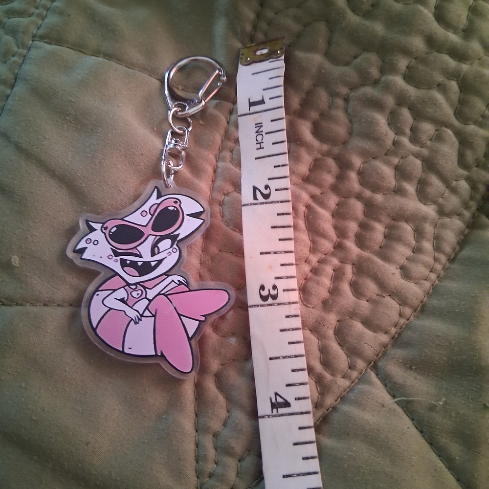 Unoffical Hazbin Hotel Angel Dust Keychain